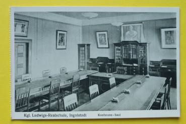 AK Ingolstadt / 1910-1920er Jahre / kgl. Ludwigs Realschule / Konferenz Saal / Architektur Schule